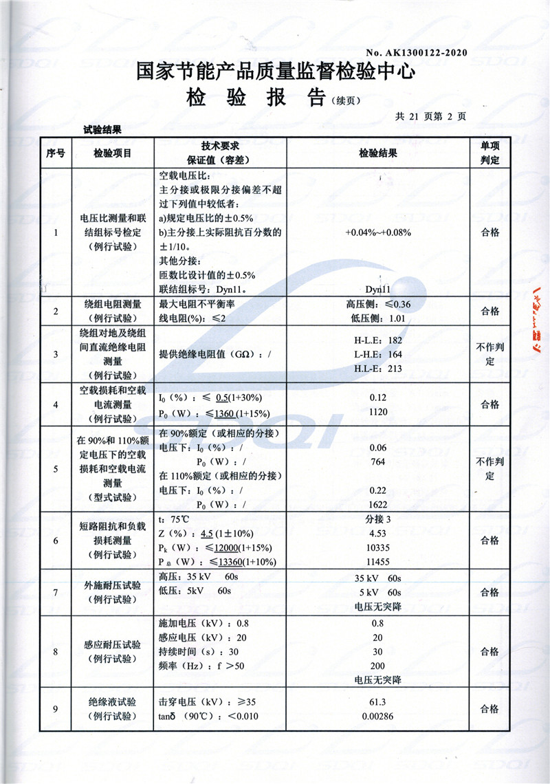 高低压试验报告-S11-1250萨嘎萨嘎萨嘎油浸式变压器-2.jpg